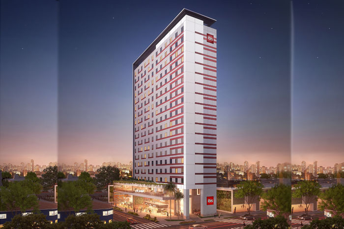 Accor anuncia chegada do ibis São Paulo Pinheiros 1 Prévia da fachada do ibis São Paulo Pinheiros