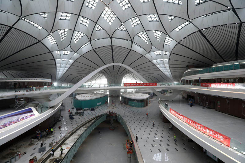 Terminal do novo Aeroporto Internacional Pequim Daxing
