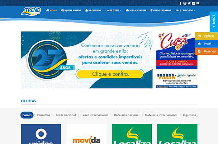RETROSPECTIVA 2019: AGÊNCIAS E OPERADORAS 6 Portal da TREND conta com uma roupagem mais atualizada e renovada