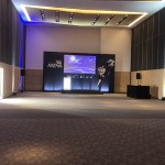 Área para eventos unindo duas salas do Cmarote Arena