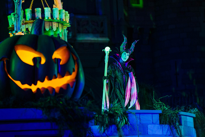 The mischievous Sanderson Sisters from Disney’s “Hocus Pocus” return to Mickey’s Not-So-Scary Halloween Party at Magic Kingdom Park to throw a wickedly fun celebration during Hocus Pocus Villain Spelltacular. Held on the Cinderella Castle Forecourt stage, the show features favorite Disney villains including Dr. Facilier, Oogie Boogie and Maleficent, along with dancers, projections and special effects. Mickey’s Not-So-Scary Halloween Party is a specially ticketed evening that also includes trick-or-treating, greetings with characters in Halloween costumes, the Happy HalloWishes fireworks display and more. Mickey’s Not-So-Scary Halloween Party takes place select nights Aug. 17- Oct. 31, 2018, at Walt Disney World Resort in Lake Buena Vista, Fla. (Steven Diaz, photographer)