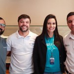Bruno Ribas, Daniel Fantinate e Paulo Requena, da R 11 Travel, com Camila Tambellini - Ancoradouro Bruno Ribas, Daniel Fantinate e Paulo Requena, da R 11 Travel, com Camila Tambellini - Ancoradouro