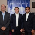 Alexander Haim e  Ricardo Amaral, da R11 Travel, com Jean Saraiva, da Silversea