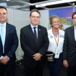 Assis Leite, presidente da Avirrp, Vinicius Lummertz, secretário de Turismo de São Paulo, Mari Masgrau, do M&E, e Duarte Nogueira, prefeito de Ribeirão Preto