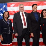 Camille Richardson, Jonathan Ward, Kennia Somerville, e  Jussara Haddad, do Consulado Americano