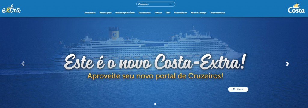 Costa Extra é o novo portal da Costa Cruzeiros para agentes de viagens