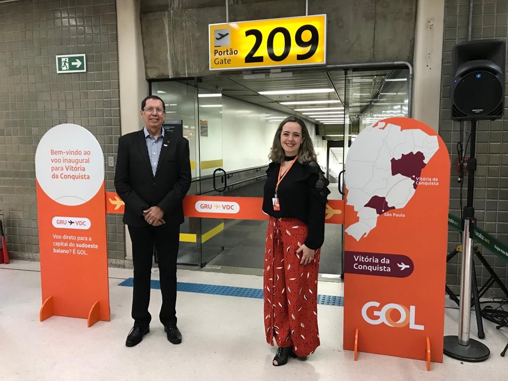 Benedito Braga, subsecretário de Turismo da Bahia, participou da cerimônia do voo inaugural