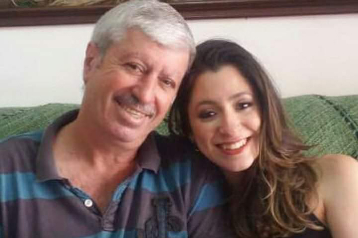 Dirceu Falsetti ao lado da filha Nathalia