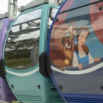 Serão 64 cabines decoradas no Disney Skyliner