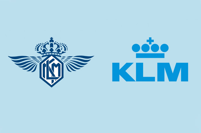 Ao todo a KLM teve 17 logo tipos entre 1919 e 2019