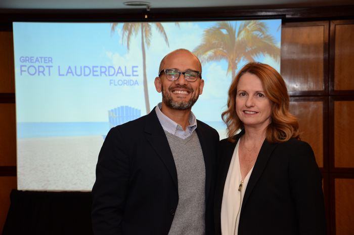 Fort Lauderdale apresenta atributos para agentes em São Paulo; fotos 1 Gabriel Martinez e Tracy Vaughan, diretor de Vendas e vice-presidente de Vendas do Visit Lauderdale (Foto: Eric Ribeiro)