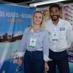 Gisele Urban, do Hot Beach, e Juliano Braga, do M&E