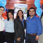 Juanita Ariza, do Kennedy, Cristina Muniz, do SeaWorld, Jane Terra e André Almeida, do Visit Orlando, e Gabriela Delai, da Disney
