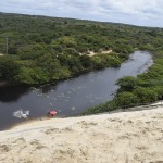 Prática de "Esqui-Bunda" na Lagoa de Jacumã