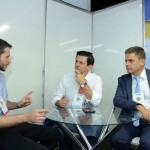 Leonardo Guedes de Mello, da Passaredo, Otavio Leite, secretário de Turismo do Rio de Janeiro, e Cristiano Nogueira, da TurisRio