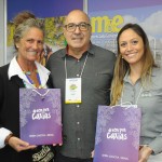 Mari Masgrau, do M&E, Cláudio Cunha, da Quebec Tur, e Renata Carraro, secretária de Turismo de Caixas do Sul-Rs