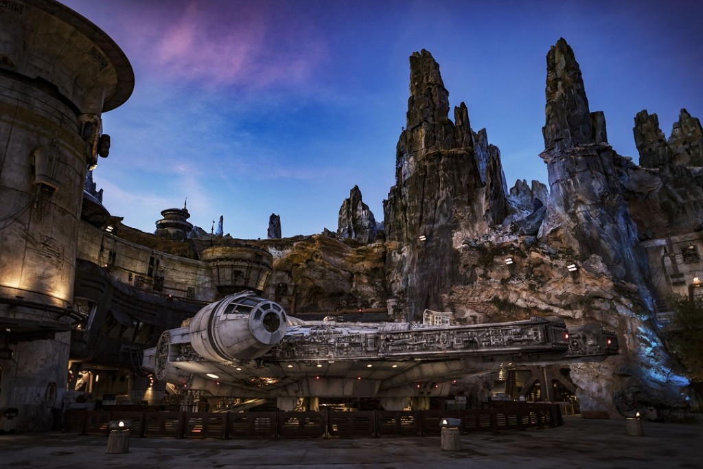 Millennium Falcon: Smugglers Run at Disneyland Park in California and opening Aug. 29, 2019, at Disney’s Hollywood Studios in Florida will put guests in control of the fastest ship in the galaxy. They will be pilots, gunners or flight engineers in a smuggling run for Hondo Ohnaka. (Matt Stroshane, photographer)