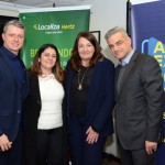 Rene Moia, Andrea Lima e Augusto Bezerra, da Localiza, e Magda Nassar, presidente da Abav Nacional