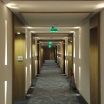 Um dos corredores do Fairmont Rio de Janeiro Copacabana