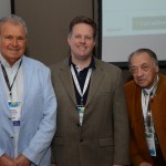 Abrahao Funkelstein, da Mercatur Turismo e Viagens Ltda, Maurício Favoretto, da Trend e Irineu Burin, da New Deal