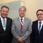 Alexandre Sampaio, da FBHA, Marcio Santiago, do Ribeirão Preto CVB, e Manoel Linhares, da ABIH Nacional