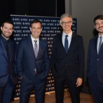 Bruno Cordaro, Adrian Ursilli e Ignacio Palacios Hidalgo, da MSC, e Marcos Ferraz, da Clia Brasil