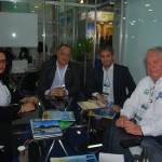 Carla Rezende, da Canela Verde, Paulo Renato e Leonardo Menezes, da Vix Receptivo, e Roy Taylor, do M&E