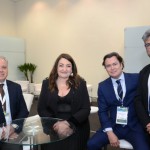 Carlos Prado, da Abracorp, Magda Nassar, da Abav, Fabio Panuzzo, da Clia, e Roberto Nedelciu, da Braztoa