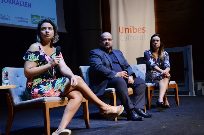 Carolina Dias, do Turismo de Israel, Marcelo Michieletto, da MH Tour, e Tarcila Ferro, da Viajar Pelo Mundo