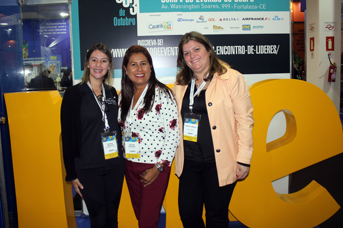 Palace Resorts apresenta condições especiais e diferenciais durante Abav Expo 2019 1 Cristina Manfrino, Marisa Zamboni e Vanessa Duregger da Palace Resorts