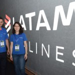 Daniel Almeida e Caroline Carbone, da Latam Travel