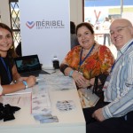 Elsa Lavanant, da Méribel, com Denise e Armindo Zunder, da Check In Viagens