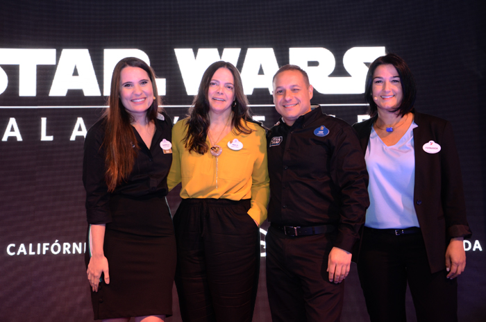 Gabriela Delai, Paula Barreto, Luiz Araújo, e Fernanda Freitas, da Disney Destinations