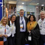 Jonathan Ward, cônsul Comercial dos Estados Unidos em São Paulo, Jussara Haddad, do Consulado dos EUA, entre Rosa Masgrau, Mari Masgrau e Roy Taylor, do M&E