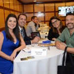 Julienne Gananian e Jered Fournier, da Broadway Inbound, com Kimie Finardi e Jorge Souza, da Orinter Julienne Gananian e Jered Fournier, da Broadway Inbound, com Kimie Finardi e Jorge Souza, da Orinter