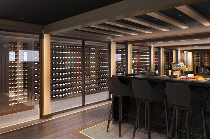 Com mais cabines, novos espaços e Zoe, MSC revela detalhes do MSC Seashore 5 MSC Seashore Wine Cellar and Tasting