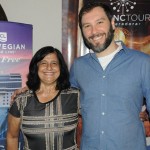 Marcia Galvão, da NCL, e Marco Ferrer, da Oceania Cruises Marcia Galvão, da NCL, e Marco Ferrer, da Oceania Cruises