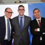 Massino Brancaleone, Senior Vendas Globais, Neil Palomba, presidente global, e Dário Rustico, presidente executivo para America do Sul da Costa Cruzeiros