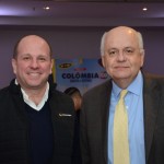 Nicolás Casasfranco, da Procolombia, e Darío Montoya, embaixador da Colômbia