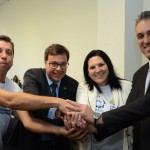 Roberto Carlos, da Toca da Onça Agência de Ecoturismo, Gilson Machado Neto, presidente da Embratur, Solange Dias, da AMTECI, e José Eduardo, do Sebrae