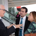 Tarcisio Gargioni com Eduardo Zorzanello e Marta Rossi, do Festuris