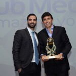 Tiago Varalli, do Clubmed, voltou para mais um prêmio entregue por Carlos Schwartzmann, do Costa Brava