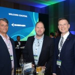 Andre Boudreaux e Ryan Debrusk, da Nordic Aviation Capital, e Geert Dessel, da Brussels Airport Company Andre Boudreaux e Ryan Debrusk, da Nordic Aviation Capital, e Geert Dessel, da Brussels Airport Company