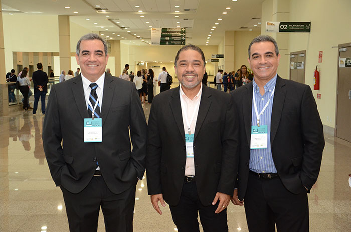 Bruno Mesquita, Claudio Junior e Breno Mesquita, da Brazil Travel Market (BTM)