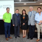 Carlos Eguiarte, da Riviera Nayarit, Luis Gerardo Hernández, cônsul Adjunto, Diana Pomar, da DGX Travel, Raúl Bolaños, cônsul Geral, e Luis Villaseñor, de Puerto Vallarta