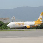 Chegada do B737 da Flybondi ao RIOgaleão