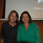 Christina Binnie, da Lufthansa e Soely Oliveira, da BCD Travel