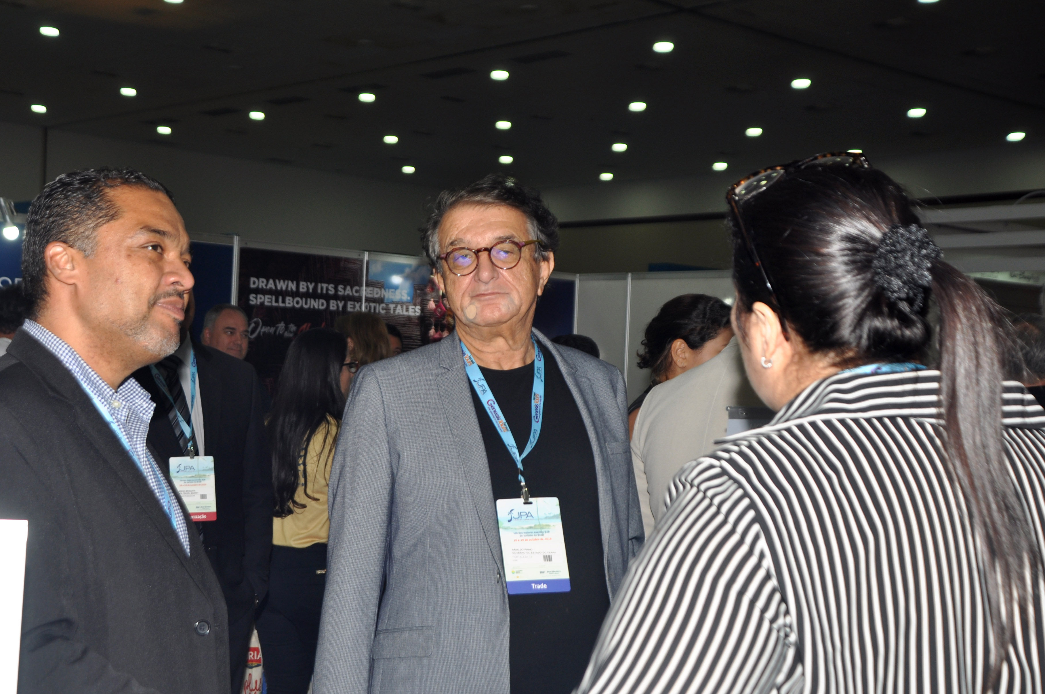 Claudio Junior e Arialdo Pinho, visitam o estande do Visit Flórida Claudio Junior e Arialdo Pinho, visitam o estande do Visit Flórida