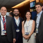 Claudio Neves e Bhrener Matos, da Gol Linhas Aereas, Gisele Lima, da Promo, e Marc Gordien, do Aeroporto Internacional de Salvador