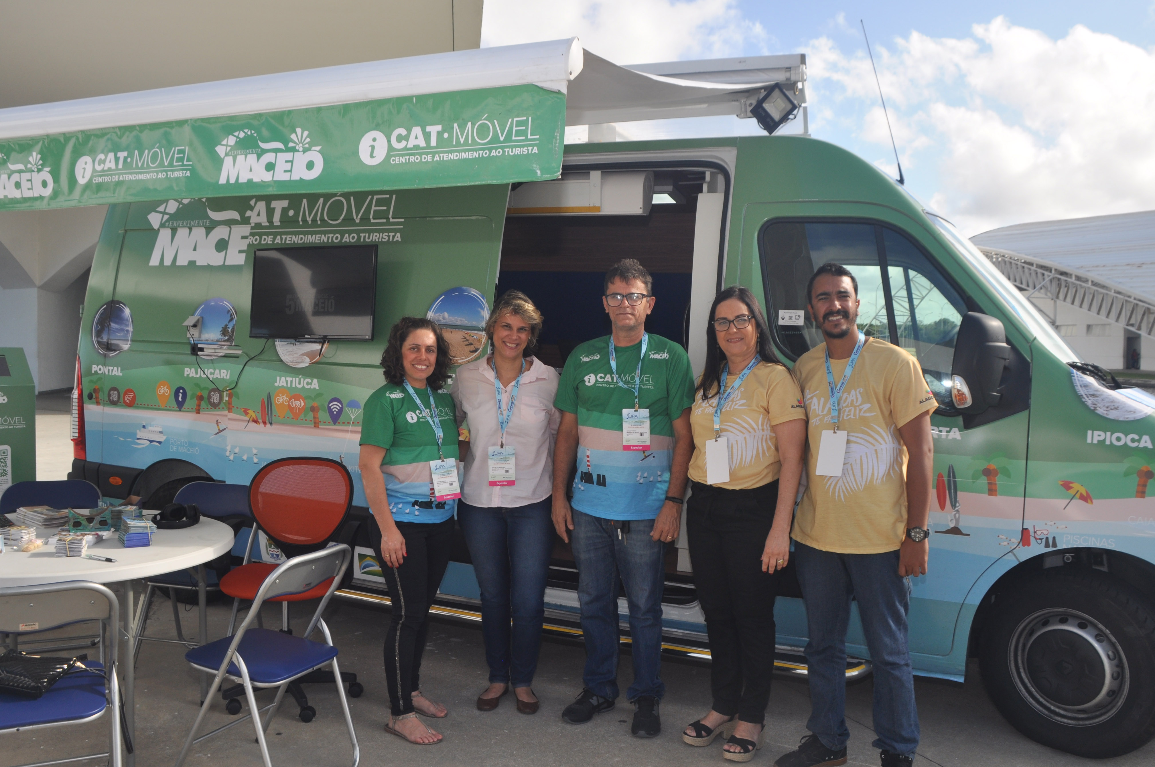 Cristina Quirino, Graziella Fritscher, Sérgio tenório, Lia Jatobá e Luiz Rios, da Setur Maceió Cristina Quirino, Graziella Fritscher, Sérgio tenório, Lia Jatobá e Luiz Rios, da Setur Maceió